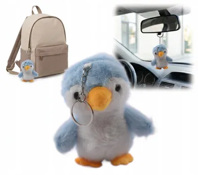 Produktbild von Süßer Pinguin Plüsch Schlüsselanhänger für Rucksack - Ideales Geschenk für Kinder