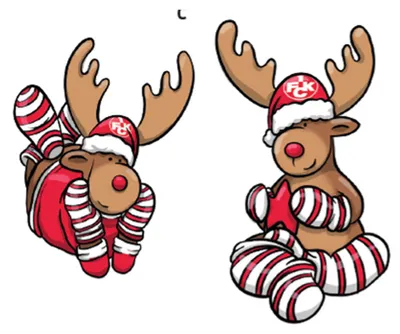 Produktbild von FCK Weihnachtsfiguren Elche 2er Set