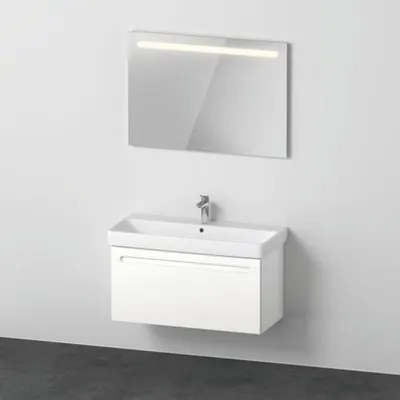 Image de Duravit No.1 Ensemble de meubles 1000, incl. lavabo, meuble sous-lavabo, miroir, N10183018180000