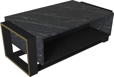 Produktbild von Bank mit 1 Nische - schwarz-goldenes Marmormotiv - COMEBI