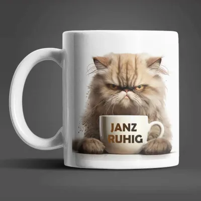 Produktbild von Katze JANZ RUHIG Kaffeetasse Teetasse Tasse Geschenkidee