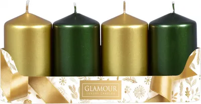 Obrázek produktu pro Nohel Garden Svíčky adventní d5x9cm MIX metal lesk 2+2ks