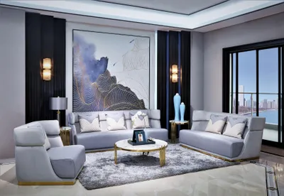Produktbild von Design Sofagarnitur 3+2+1 Sitzer Couchtisch Beistelltisch 6 tlg.Wohnzimmer Set