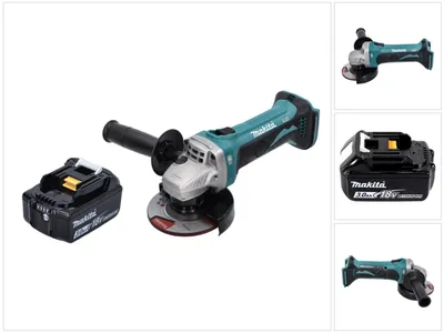 Immagine prodotto di Smerigliatrice angolare a batteria Makita DGA 452 F1 18 V 115 mm + 1x batteria ricaricabile 3,0 Ah - senza caricabatterie