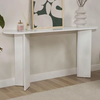 Image de Cercino - Console, 150x35x75h cm Blanc, une Étagère