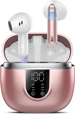 Produktbild von In-Ear-Kopfhörer,Kopfhörer Bluetooth 5.4 Noise Cancelling Mic Ohrhörer, HiFi Stereo Tiefbass Effektive Geräuschunterdrückung mit Hochwertigem Mikrofon