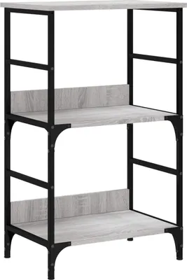 Obrázok produktu pre vidaXL Regál na knihy Grey Sonoma 50x33x82 cm odvodený výrobok z dreva