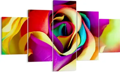 Produktbild von Bild auf Leinwand - Leinwandbild - Blume Farbe Rose - 125x70cm - Wand Bild - Wanddeko - Wandbilder - Leinwanddruck - Bilder - Kunstdruck - Wanddekoration - Leinwand bilder - Wandkunst - EA125x70-3623