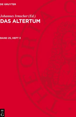Produktbild von Das Altertum, Band 25, Heft 3, Das Altertum Band 25, Heft 3