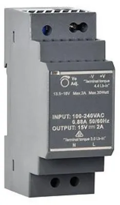 Produktbild von Indexa Hutschienen-Netzteil HDR3015 15V DC 2A 30W