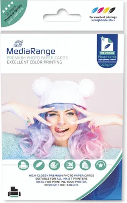 Produktbild von MediaRange Foto Papier hochglänzend 10x15cm 220g 50 Blatt