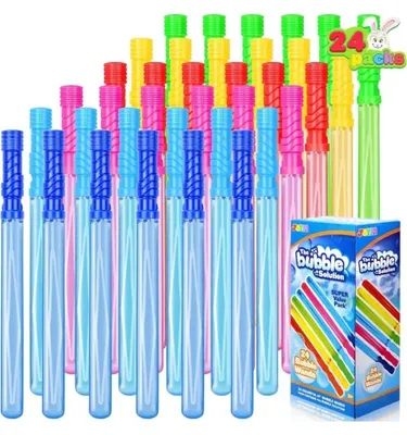 Produktbild von Seifenblasenstäbe - 24er-Pack - 37,1 cm - Für große Seifenblasen - Partyzubehör - Ab 14 Jahren