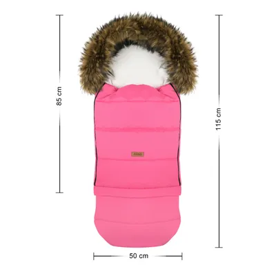 Produktbild von Babyschlafsack für Kinderwagen/Hochstuhl/Schlitten, wasserdicht, 115/85 cm, Rosa