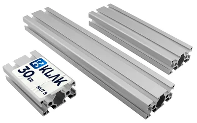 Produktbild von KLAK 30/60 - Aluprofil 30x60mm Nut 8 Aluminium Systemprofil Typ I 200cm 2000mm