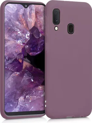 Produktbild von kwmobile Hülle kompatibel mit Samsung Galaxy A20e Hülle - weiches TPU Silikon Case - Cover geeignet für kabelloses Laden - Grape