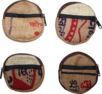 Produktbild von Reißverschluss-Tasche - Jutesack rund - Reißverschlussbeutel