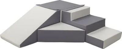 Zdjęcie produktu dla Zjeżdżalnia piankowa (EPS + PE) - 40 cm wysokości - biało-szara