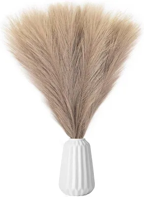 Produktbild von Famanu Kunstpflanze Pampasgras Dekoration Set 5 Stück, 45 cm flauschige Stiele für Vasen und Boho-Blumenarrangements