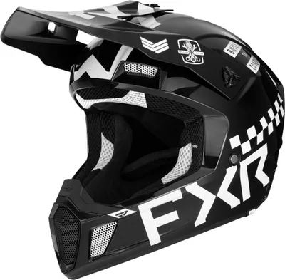 Obrázek produktu pro Motokrosová helma FXR Clutch Gladiator 2024, černá/bílá, L (59/60)