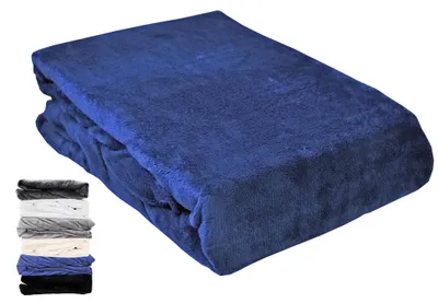 Produktbild von JACK Teddy Flausch Plüsch Spannbettlaken Cashmere Touch Weiß Grau Anthrazit Creme 90x190-100x200 / 140x200 / 180x200 cm, Farbe:Blau, Größe:100x200cm Spannbettlaken