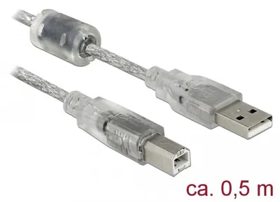 Produktbild von Delock - USB-Kabel - USB (M) zu USB Typ B (M) - 0.5 m