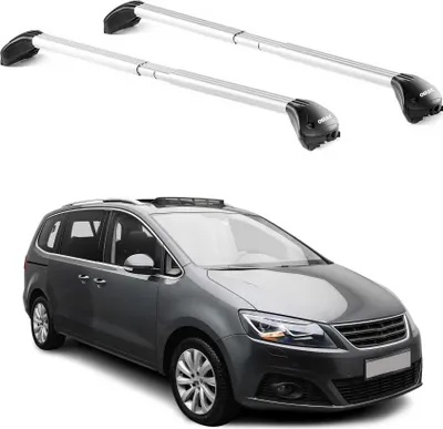 Produktbild von Dachträger Grundtäger für Seat Alhambra 1996-2020 5 tür 100kg Alu Silber 2x ABE