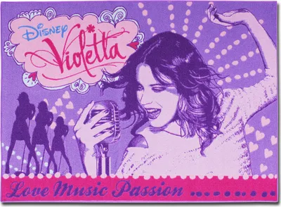 Produktbild von Disney Kinderteppich Mädchenteppich Violetta Love Music 133 x 95 cm