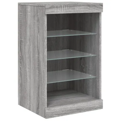 Produktbild von " "Sideboard - praktischem Design - Wohnzimmerschrank - Kommde für Flur - mit LED-Leuchten Grau Sonoma 41x37x67 cm NeuMöbel 9896359