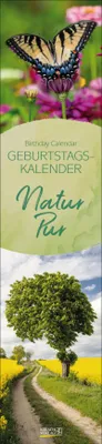 Produktbild von Korsch Kalender Natur Pur: Immerwährendes Kalendarium, praktisch schmal für Geburtstage