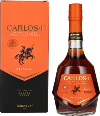 Immagine prodotto di Carlos I Brandy de Jerez Solera Gran Reserva Sherry Casks 40% Vol. 0,7l in confezione regalo