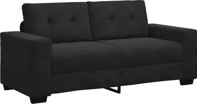 Produktbild von vidaXL Zweisitzer-Sofa Schwarz 180x77x82 cm Samt