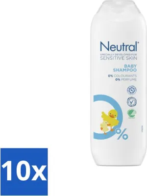 Produktbild von Neutrales Babyshampoo – Für empfindliche Haut – Ohne Duftstoffe – Ohne Farbstoffe – 250 ml - Vorteilspack - 10 Stücke