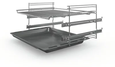 Obrázek produktu pro Bosch Serie 4 HKR39C250, Volně stojící sporák, Černá, Šedá, Otočné, Dotyk, Chrom, Čelní, 1,2 m