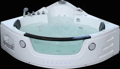 Produktbild von PureHaven Whirlpool 172x172 cm Wasserfall Heizung Lichttherapie Soundsystem Reinigungsprogramm Bluetooth-Soundsystem