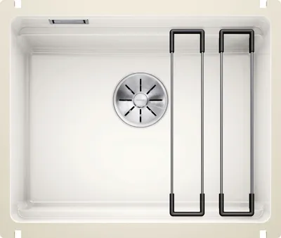 Image de BLANCO ETAGON 500-U, céramique PuraPlus®, blanc cristal brillant, sansde vidage, avec accessoires