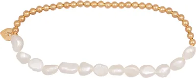 Produktbild von cai Stretch-Armband 925  Sterling Silber Armband vergoldet Perle