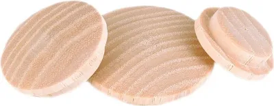 Produktbild von Holzabdeckkappen Holz Abdeckkappen, Esche 25 mm Bohrloch [10 Stück]