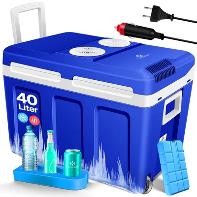 Produktbild von KESSER® 40L Kühlbox mit Rollen | zum Warmhalten und Kühlen | thermo-Elektrische Kühlbox | 12 Volt und 230 Volt| Mini-Kühlschrank | Thermobox für Auto| Boot und Camping |  mit ECO Modus