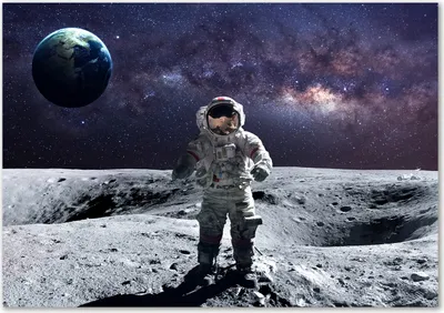 Produktbild von Tulup® Glas-Bild - 100 x 70 - Wandbild aus Glas - Wandkunst - Wandbild hinter gehärtetem Sicherheitsglas - Weltall & Science-Fiction - Astronaut - Mehrfarbig
