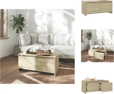 Image de vidaXL Table basse en bois imitation chêne Sonoma, 90x50x41,5 cm - Tables basses