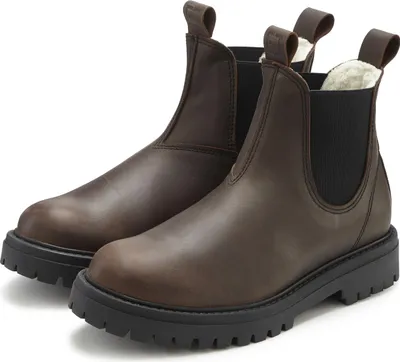 Produktbild von Elbsand Stiefelette Stiefel, Boots, Winterstiefel, Chelseaboots, Lederstiefelette dunkelbraun Größe 39