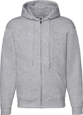 Produktbild von Fruit Of The Loom Herren Kapuzen-Sweatshirt mit Reißverschluss / Kapuzenjacke BC360 (M) (Grau)