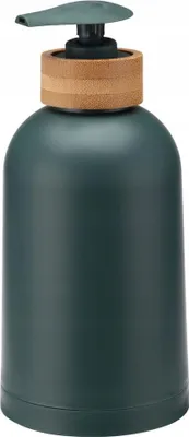Image de Distributeur de savon ESPINO vert bouteille bambou plastique