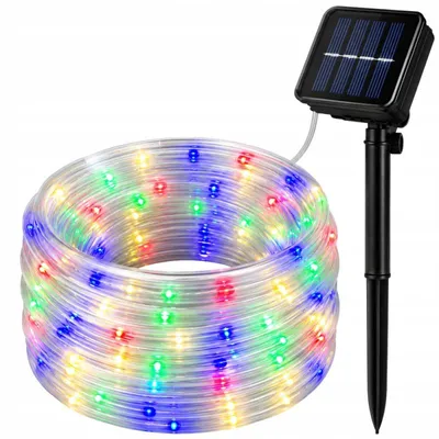 Obrázek produktu pro Verk 12436 Solární zahradní LED hadice 50 LED, 8 režimů, 7 m, vícebarevná