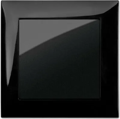 Produktbild von Schuko Steckdose Ausschalter Taster Lichtschalter SENTI Schwarz Ein / Ausschalter 1410-58