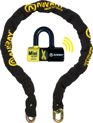 Image de AUVRAY cadenas chaîne XTREM MINI avec alarme - longueur 170cm, diamètre 13.5mm (classe S.R.A. et ART)