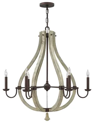 Obrázek produktu pro Lustr, závěsné svítidlo, dřevo ocel, D 76,2 cm