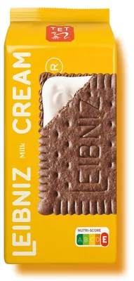 Zdjęcie produktu dla Leibniz Herbatniki z kremem mlecznym Herbatniki kakaowe z kremem mlecznym 190g