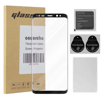 Produktbild von Cadorabo Panzerfolie für Samsung Galaxy S8 Schutzfolie in Schwarz Folie Full Glue Tempered Display-Schutzglas