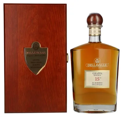 Produktbild von Dellavalle Grappa Reserva 15 ANNI di Roberto Dellavalle 42% Vol. 0,7l in Holzkiste
